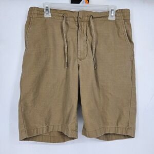 Barbour‎ Shorts Mens Medium Cotton Tan Khaki Roller Ripstop Relaxed Casual Chino